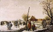 Barend Avercamp Landscape with Frozen River oil painting picture wholesale